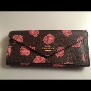 Coach wallet with rose print